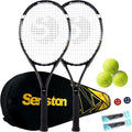 Raquetas de tenis Senston para adultos de 27 pulgadas - Juego de raquetas de tenis para 2 jugadores con 3 pelotas, 2 empuñaduras, 2 amortiguadores de vibración