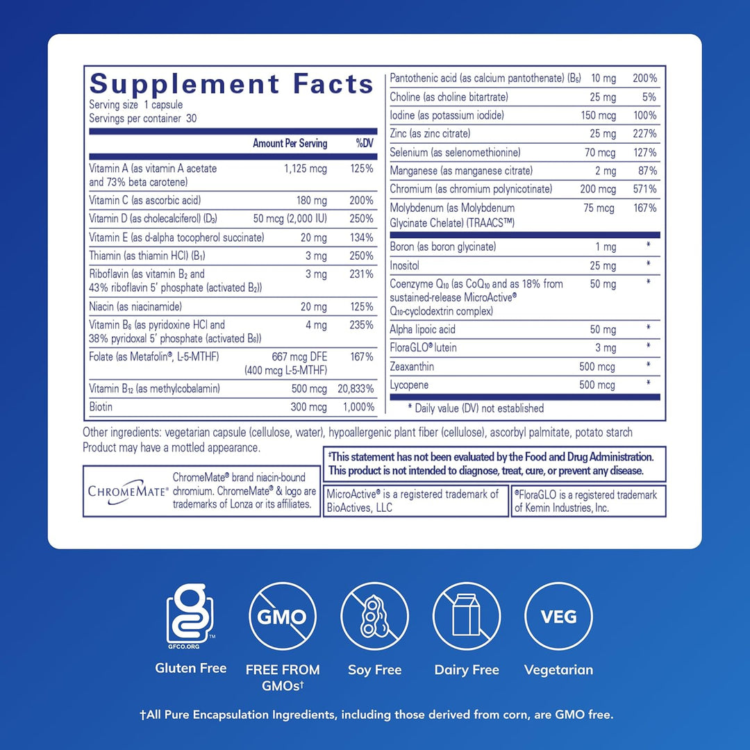 Pure Encapsulations O.N.E. Multivitamínico - Multivitamínico una ve...