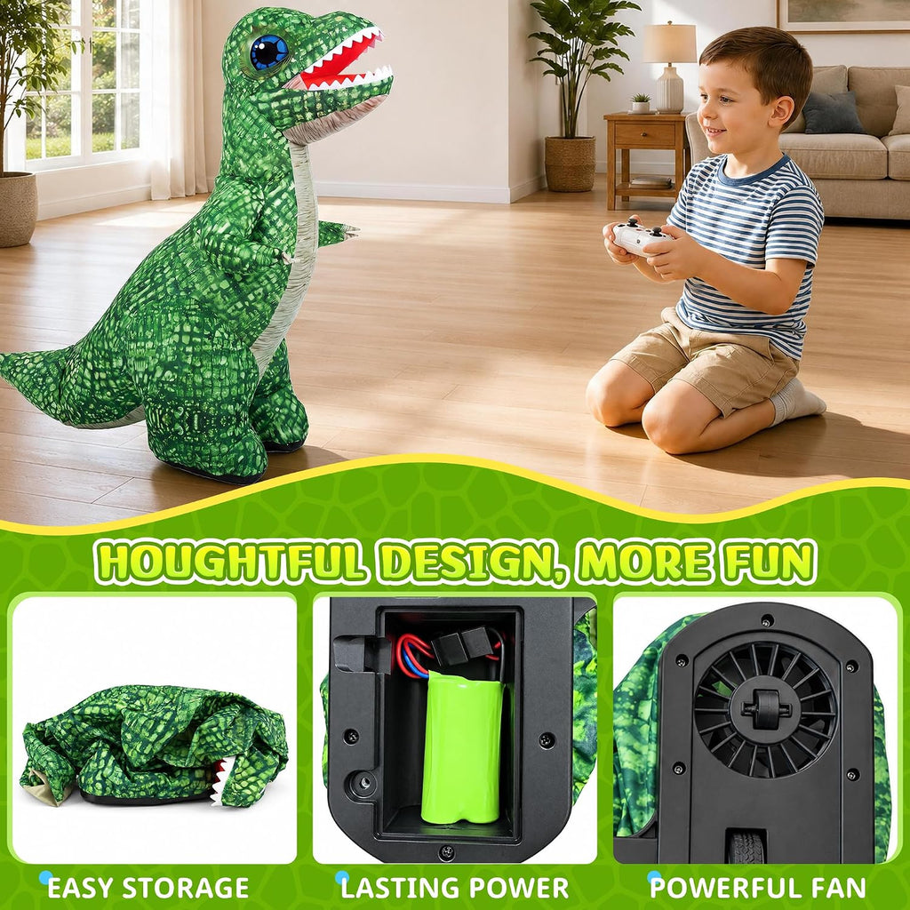 Juguetes inflables de dinosaurio a control remoto, T-Rex con control