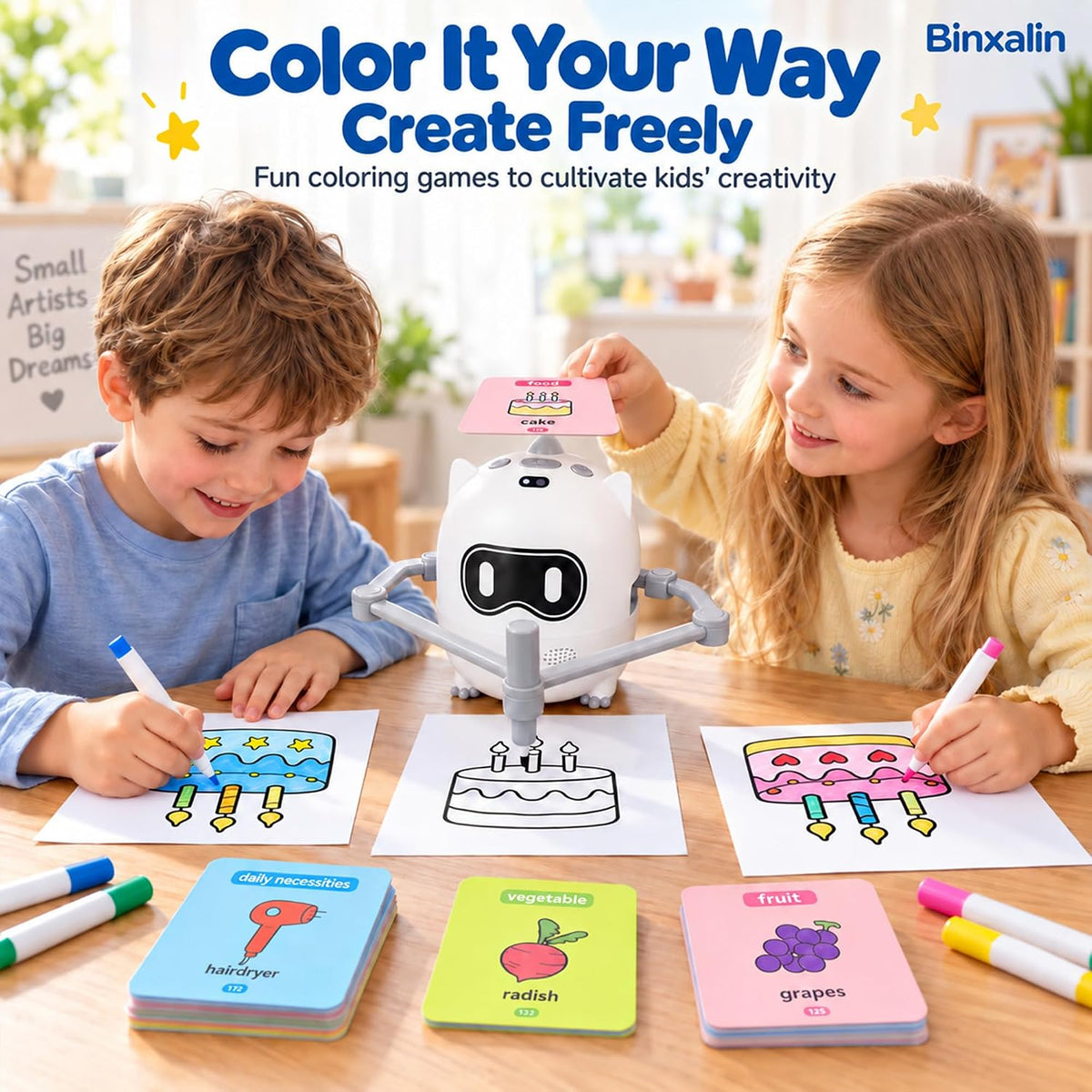 Robot de dibujo para niños de 3 a 8 años, robot de rastreo inteligente con