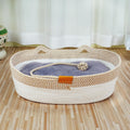 Cama de cuerda para gatos, cesta de cama para gatos con