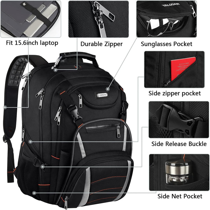 Mochila de viaje para laptop, mochila extragrande para hombres y mu...