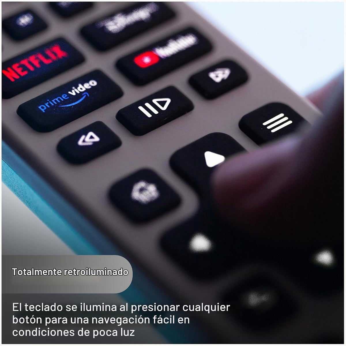 GE Control Remoto Recargable para TV, Control Remoto Universal, Iluminado