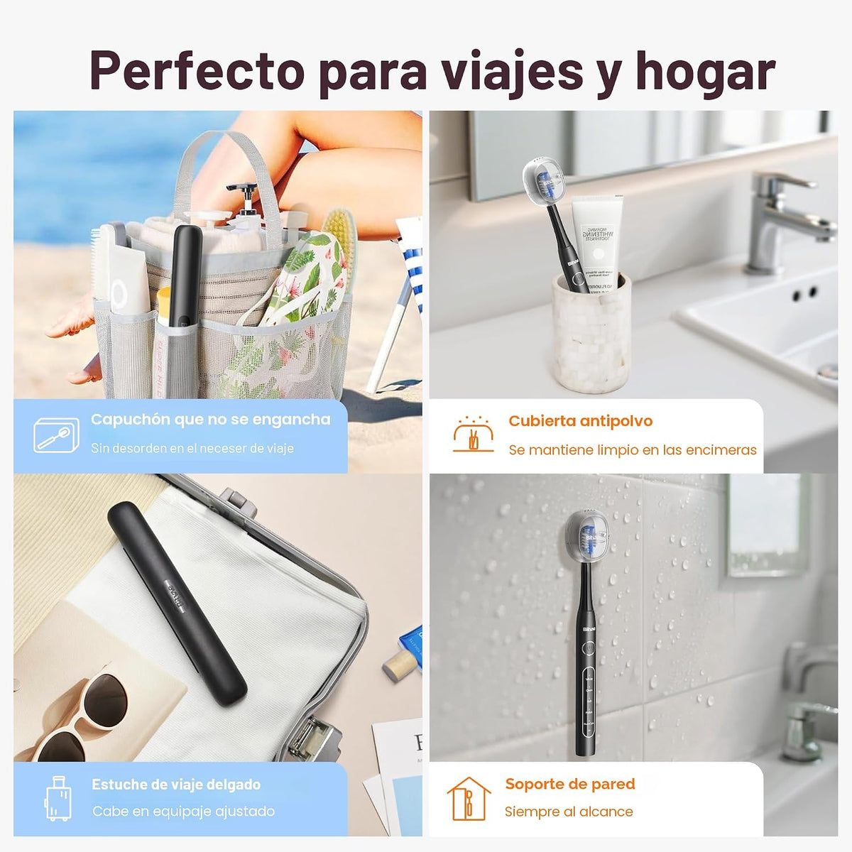 Cepillo de dientes eléctrico Bitvae aceptado por la ADA, cepillo de...