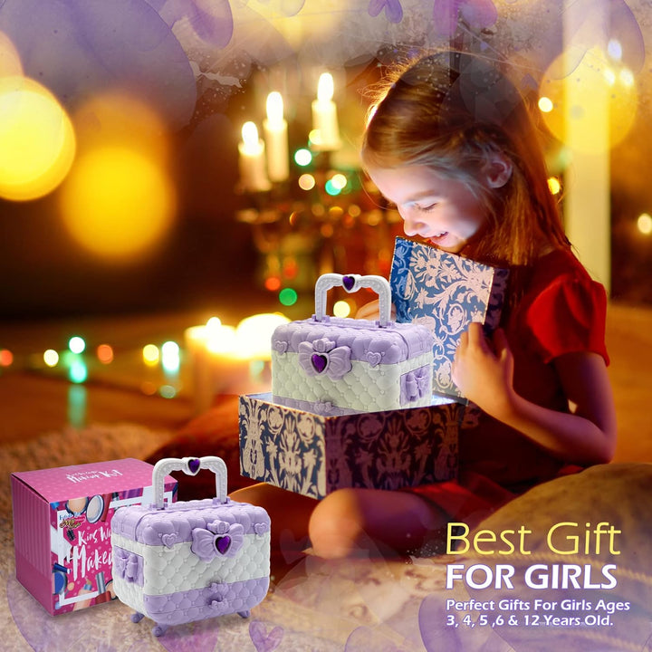 Kit de maquillaje para niños, juguetes para niñas, maquillaje lavab...