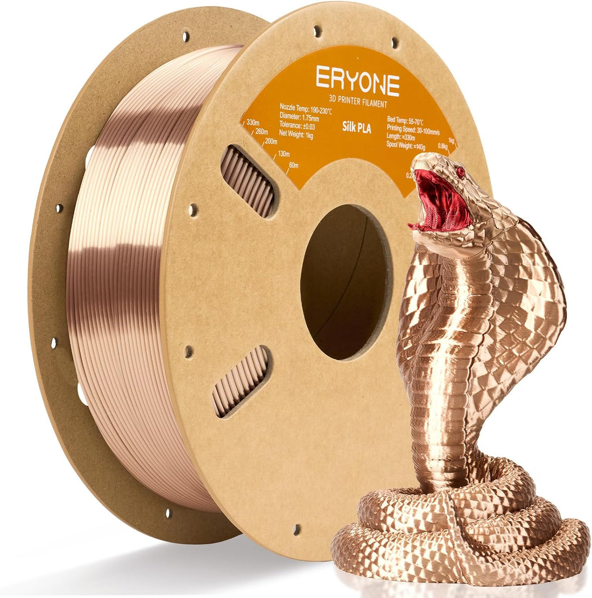 ERYONE Filamento PLA de seda para impresora 3D de 0.07 in +\/- 0.00...