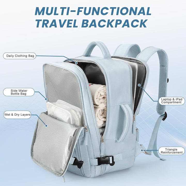 Mochila de viaje Beraliy aprobada por aerolíneas, equipaje de mano...