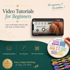 Bradove Classic Embroidery Learning Kit para Adults y Kids