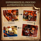 Lumibricks Mina de Oro del Salvaje Oeste Iluminación Conjunto de Ladrillos de Construcción - Entrada de Excavación de Prospector Occidental 658 Piezas Juego de Minería para Adultos y Amantes del Oeste