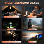 Lámpara SakerPlus Luz de campamento portátil con soporte, luz de trabajo al aire libre de 20000 mAh, 800-3200 lúmenes, altura de 6.1 pies con trípode desmontable, LED regulable de 3300 a 6500 K, linterna de