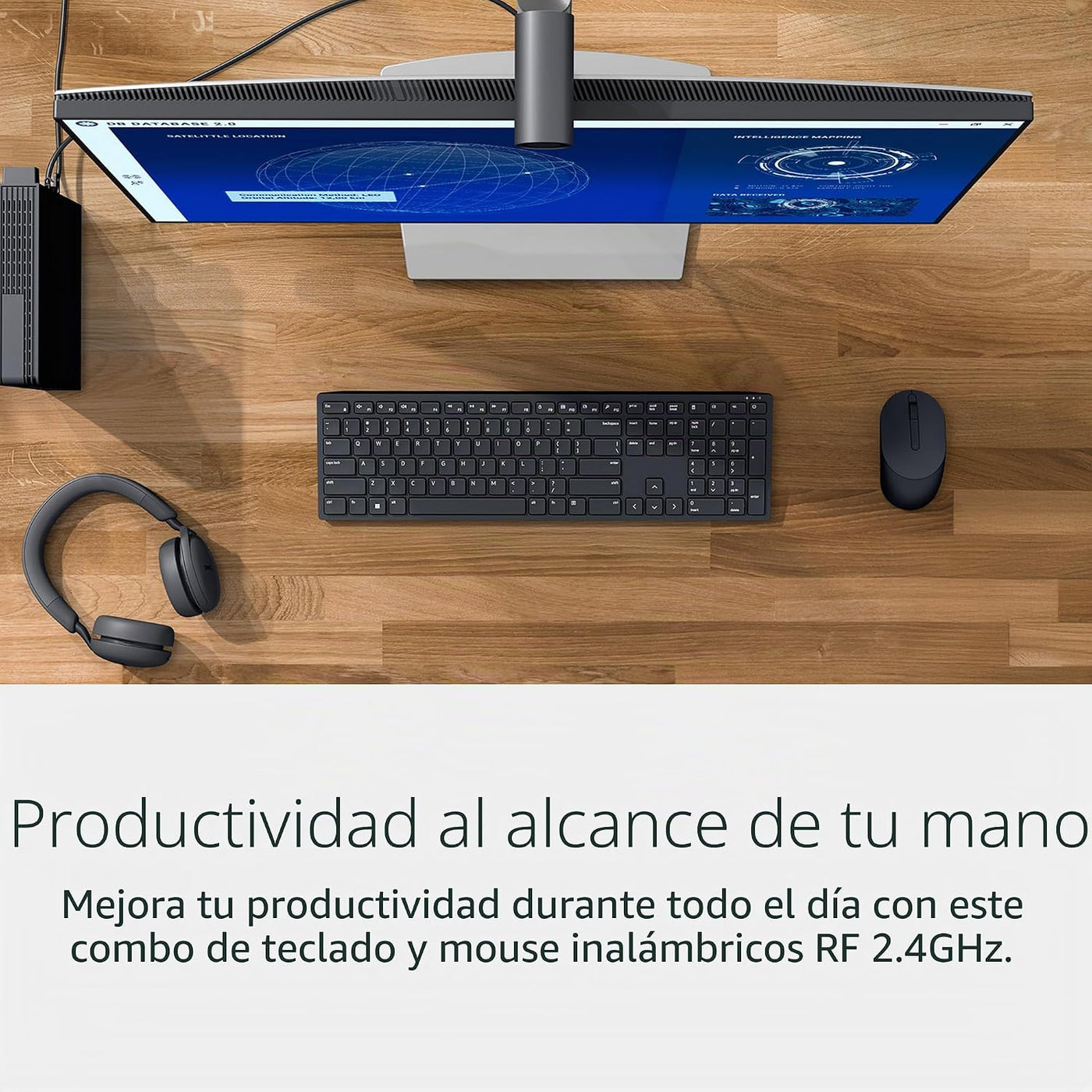 Dell Teclado y mouse inalámbricos avanzados - KM520 - Inalámbrico,...