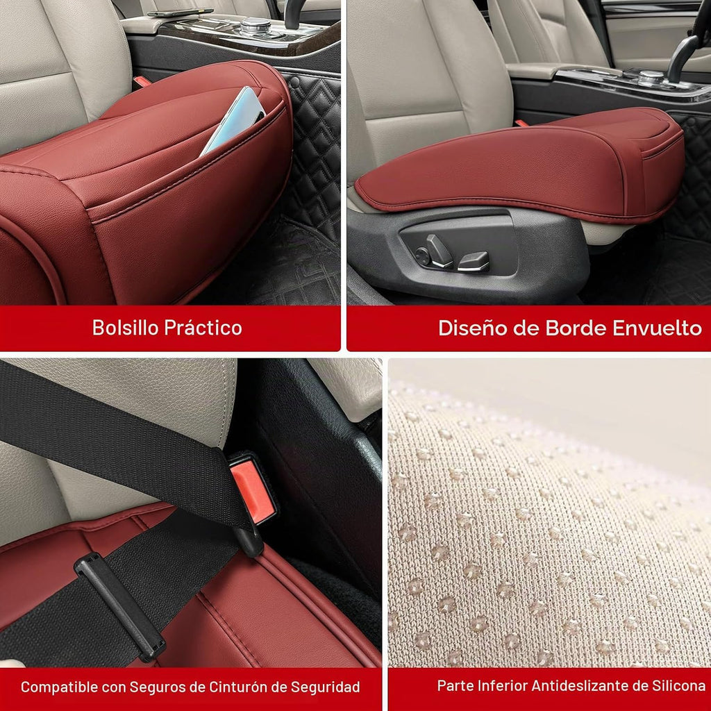 Funda de asiento de coche para piel sintética de lujo y comodidad