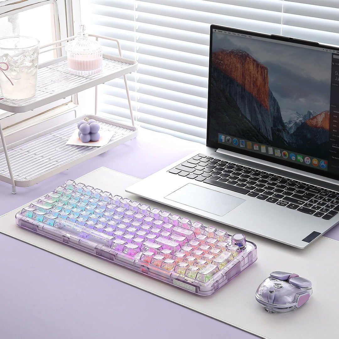 YUNZII X98 QMK\/VIA Teclado mecánico inalámbrico para juegos con pe...