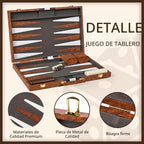ropoda 18in Backgammon Sets para Adults y Kid, Classic Board Strategy Game