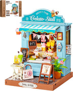 Rolife Kit de casa en miniatura de helado de verano