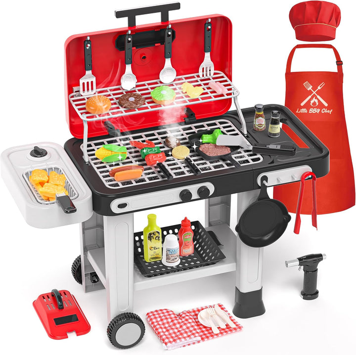 Juguetes de cocina para niños de 86 piezas: juego de parrilla para...