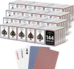 Regal Games [144 mazos] Rockets Juego de cartas a granel para adultos y profesionales - Acabado de lino de 310 GSM - Tarjetas de póquer para Blackjack, Euchre, Canasta - Grado de casino, tarjetas de viaje y noche de juego