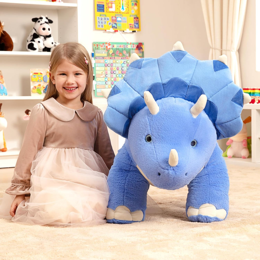 IKASA Dinosaurio Triceratops gigante de 30 pulgadas, juguete de peluche sin