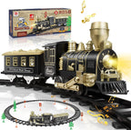 JUQU - Juego de tren modelo a pilas con luz, sonido y pistas