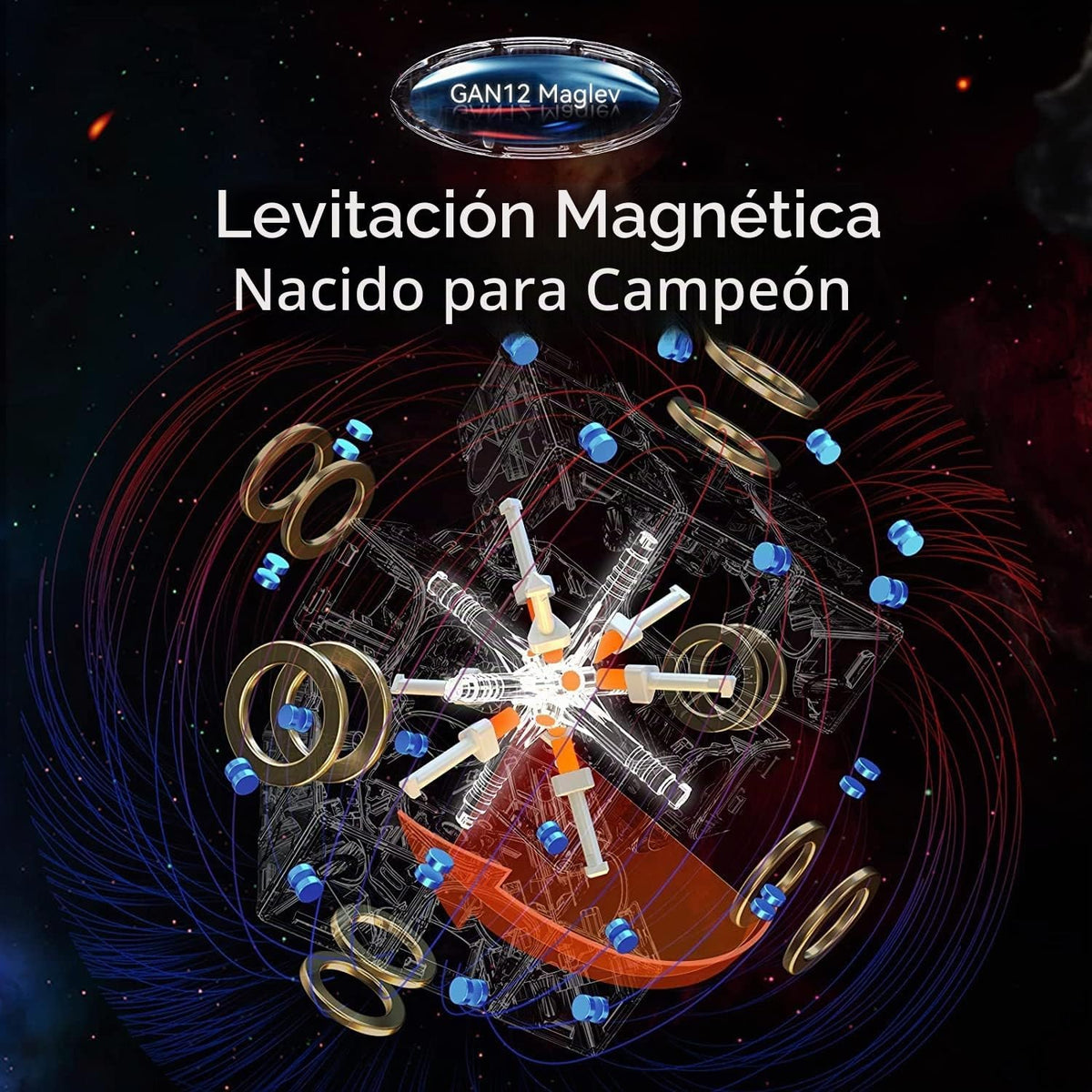 GAN 12 Maglev UV, Cubo de velocidad adhesivo 3x3 sin pegatinas Gans 56mm, cubo mágico de rompecabezas, juguetes para niños, adolescentes y adultos, regalos de cumpleaños y rellenos de calcetines