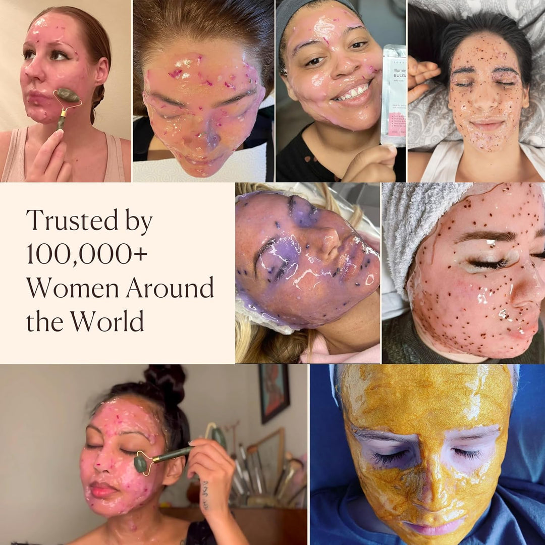 Mascarilla facial de gelatina para faciales \u2013 Rosa búlgara hid...