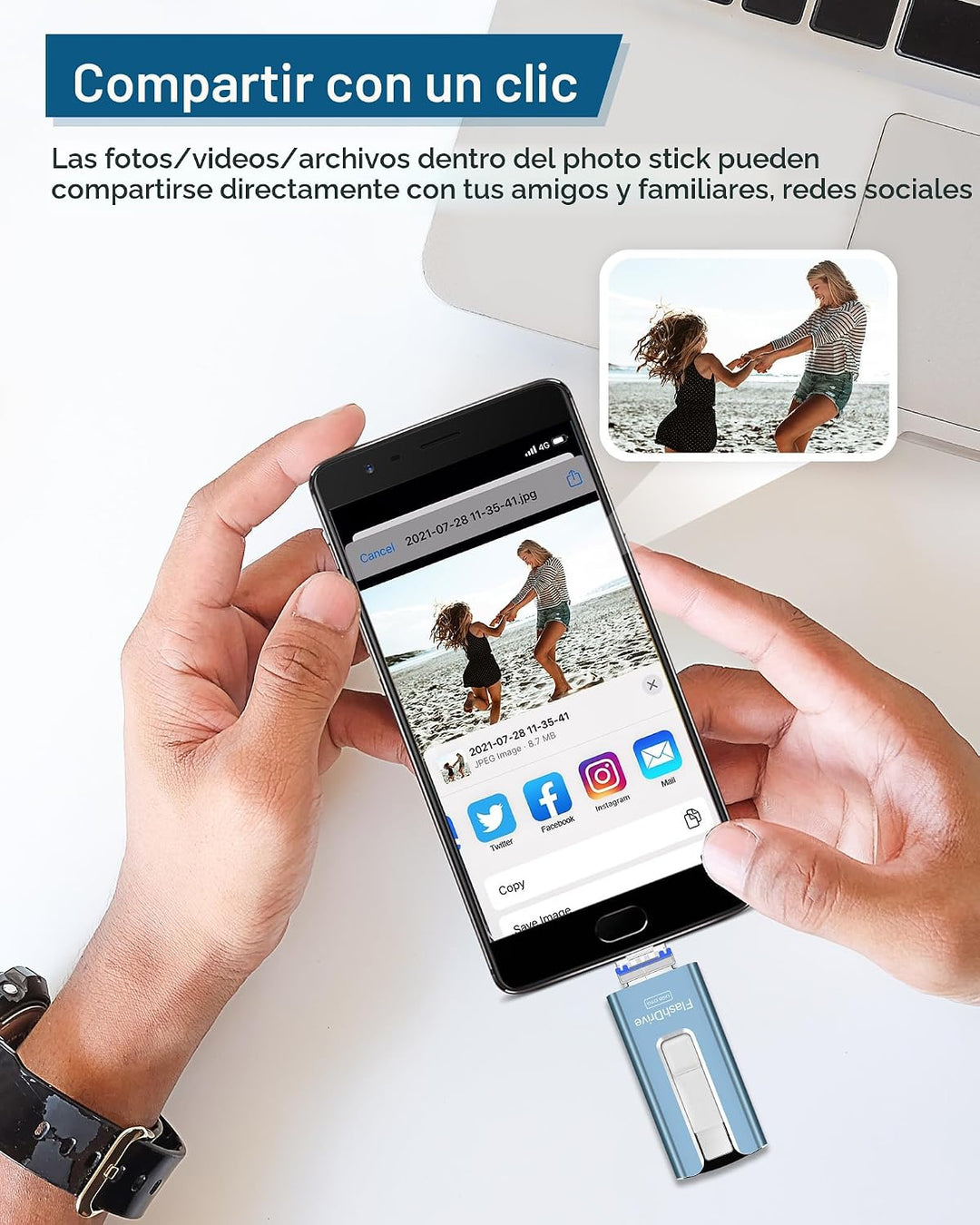 Unidad flash USB de 256 GB para teléfono y almohadilla, memoria USB...