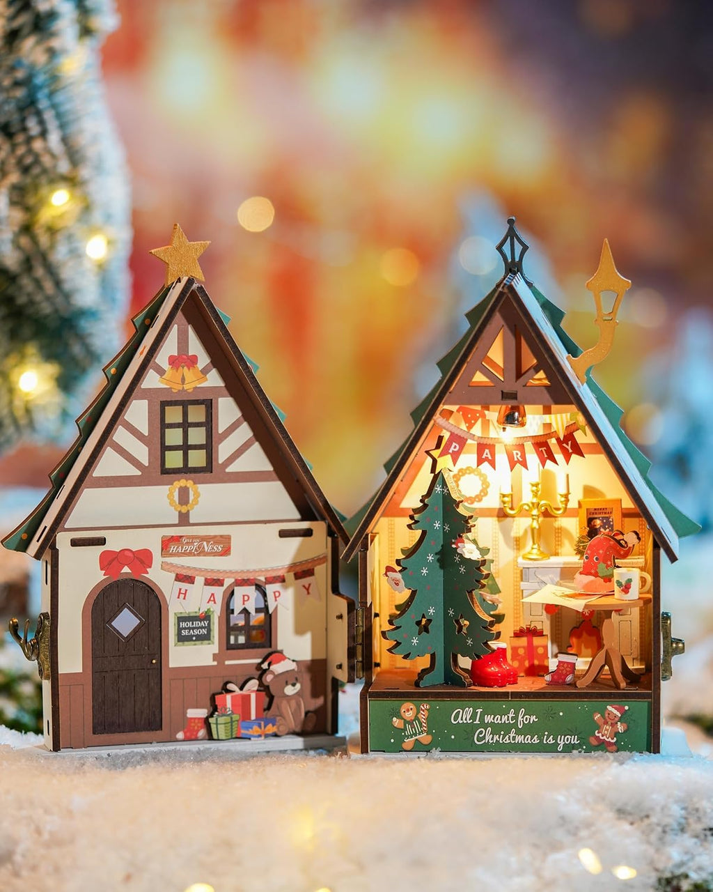 Rolife Kit de casa de muñecas en miniatura de madera, kit de bricolaje de casa de madera en miniatura para adultos para construir, rompecabezas de madera en 3D coleccionable para decoración del hogar