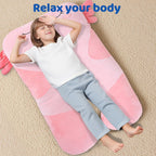 Cojines de peluche en forma de U de 47x23 pulgadas para niños, almohada grande y suave con forma de ajolote para dormir, grandes y lindos peluches, funda lavable, regalo para niños y niñas