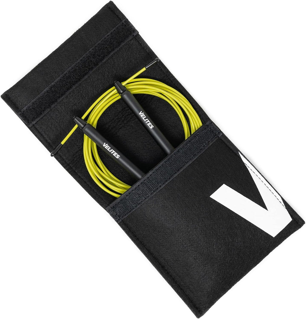 Velites - Cuerda de saltar lastrada para crosstraining, boxeo y fitness Fire 2.0, ideal para doble salto, cuerda de velocidad de aluminio (balastos no incluidos)