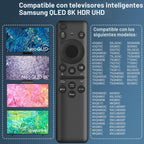 BN59-01432A - Control remoto de repuesto para Samsung Smart TV, solar y USB-C recargable, universal para televisores inteligentes Samsung 2019-2026 con función de voz