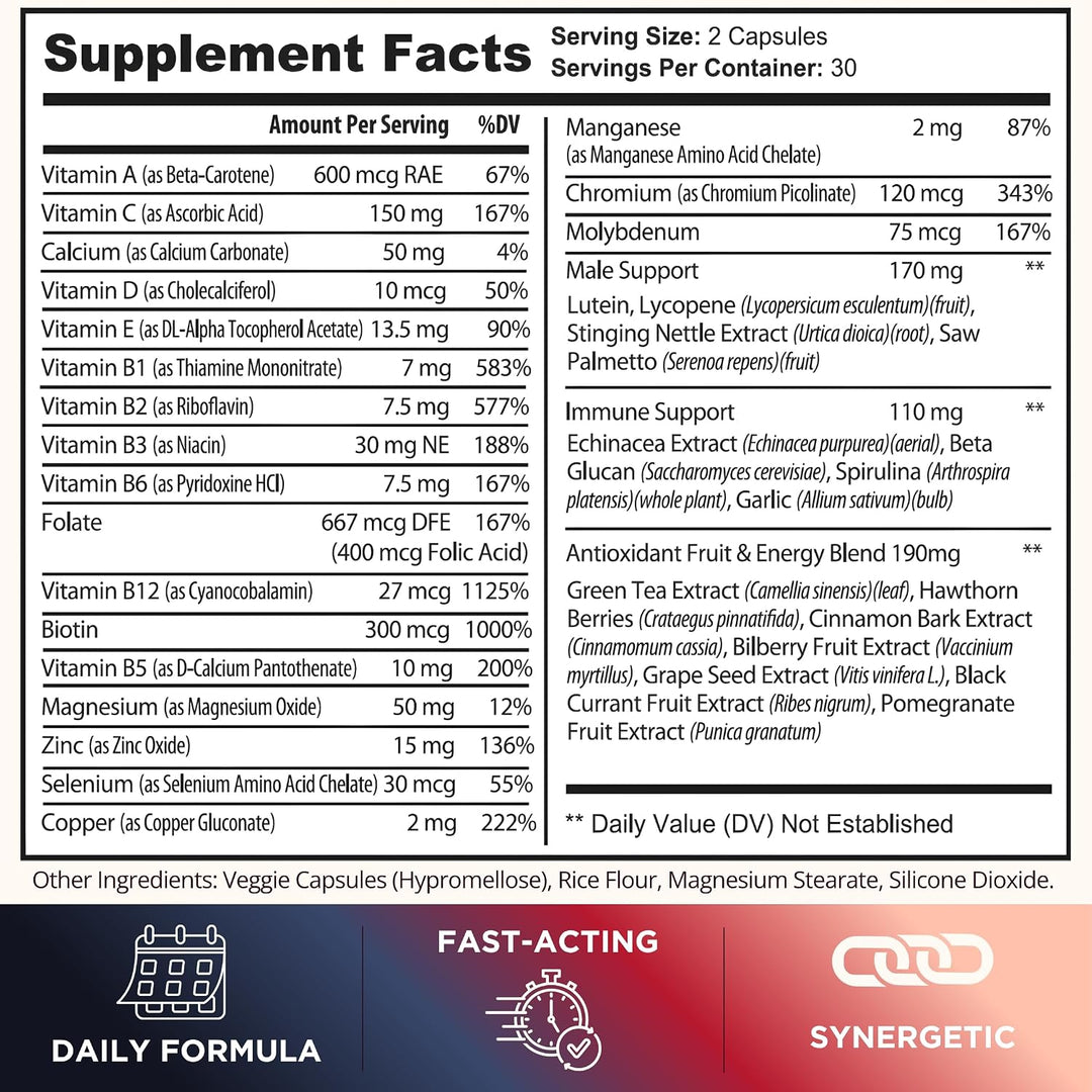 TODICAMP Multivitamínico para hombres \u2013 Multivitaminas diarias...