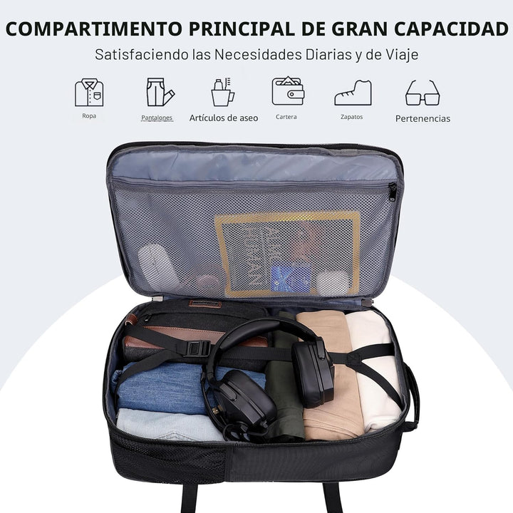 WITZMAN Mochila de viaje de mano para hombre, grande, convertible d...