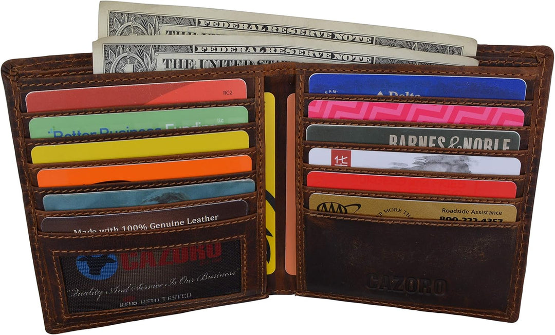 Swiss Marshall Cartera europea de piel de cordero con bloqueo RFID...