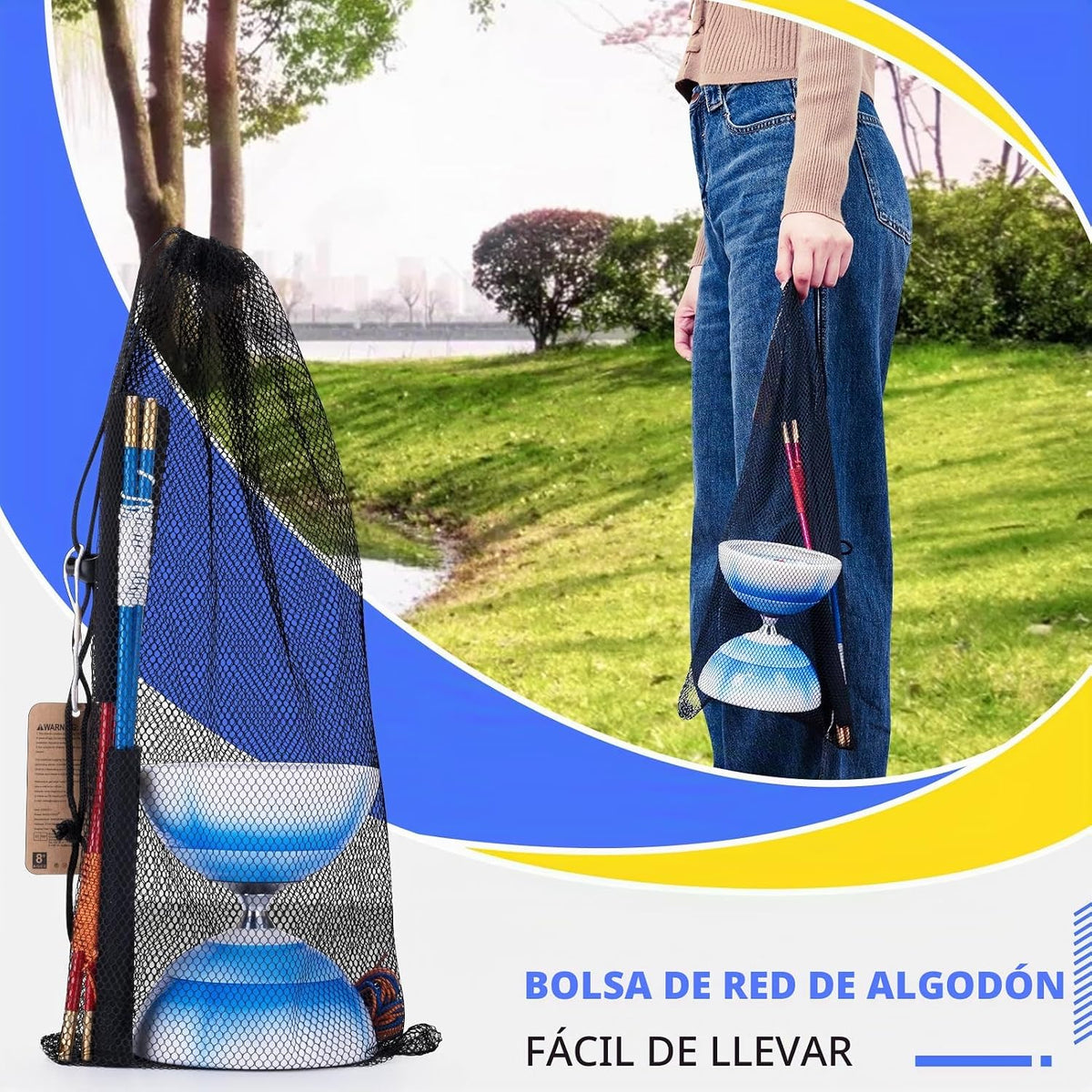 MD01 Yoyo chino para niños y adultos, diábolo profesional de triple