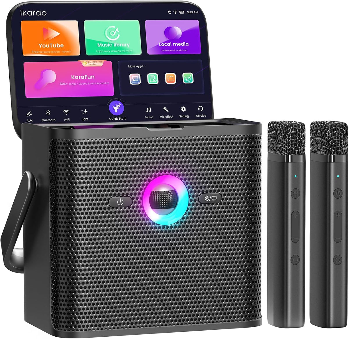 Ikarao Karaoke Machine con Lyrics Display, Professional Karaoke System