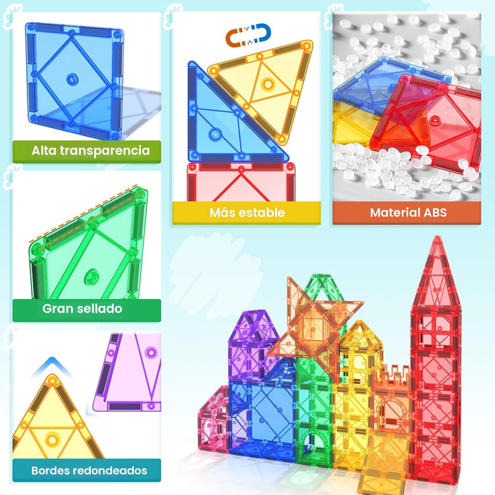 Soyee Bloques de construcción magnéticos para niños de 3 a