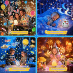 Lámpara Luz de huevo de dinosaurio para máquina de sonido de guardería | 15 sonidos para dormir+películas de 12HD+rotación de 360° | Regalos de dnio para niños, luz nocturna de huevo de dinosaurio de