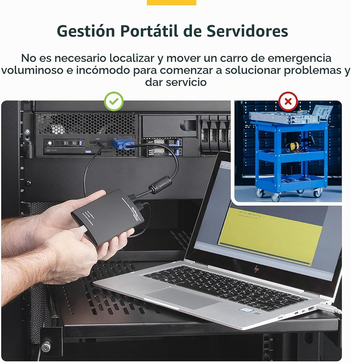 StarTech.com Adaptador Portátil de Carrito de Choque para Laptop pa...