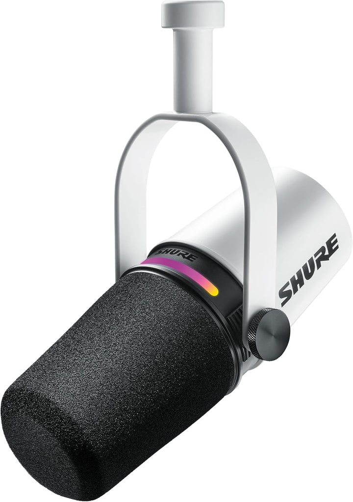 Shure Micrófono dinámico MV7+ para podcast, certificado OBS, audio...