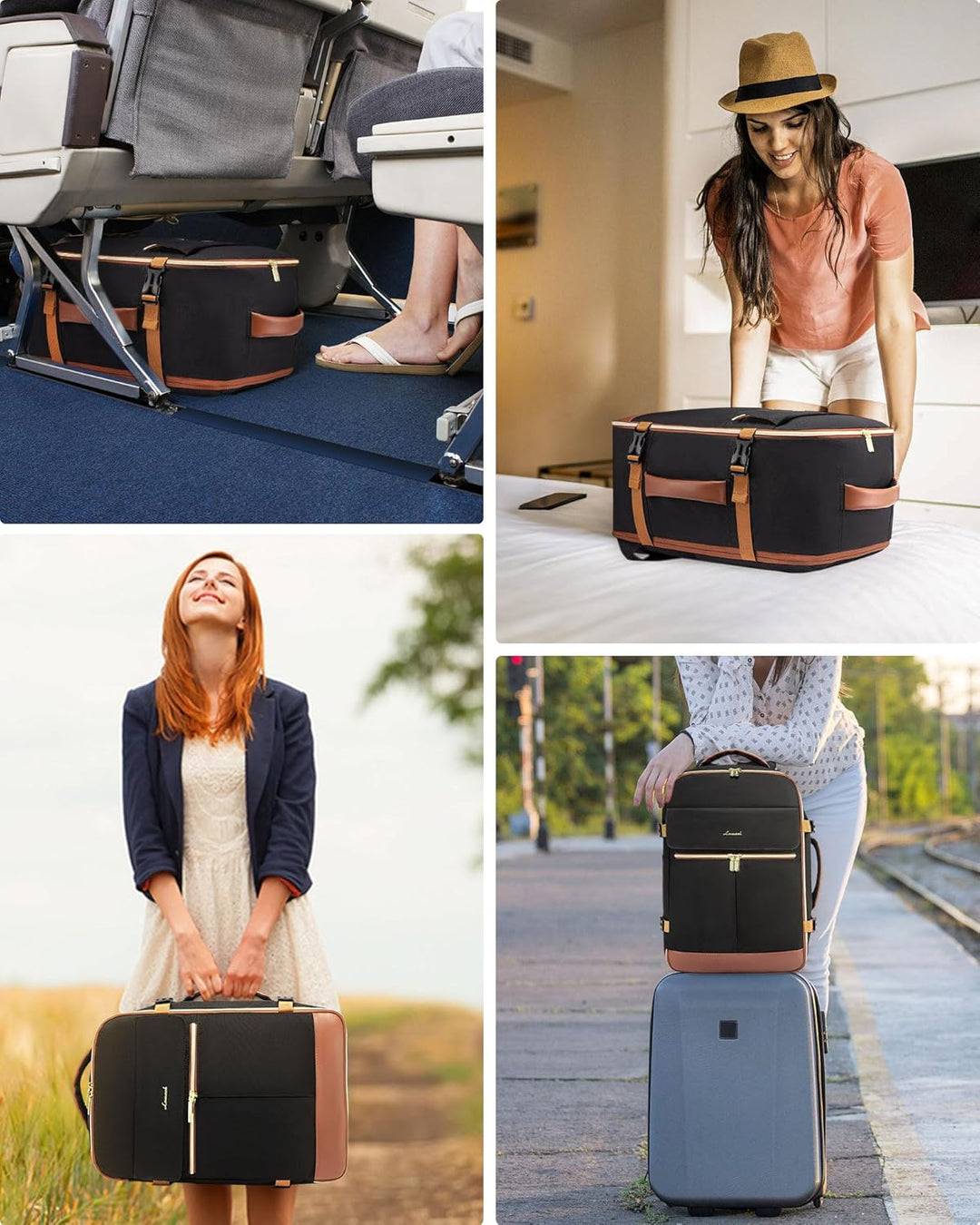LOVEVOOK: mochila de transporte de 40L, mochila de viaje para mujer...