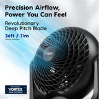 IRIS USA WOOZOO Ventilador de escritorio mediano, oscilante, inclin...