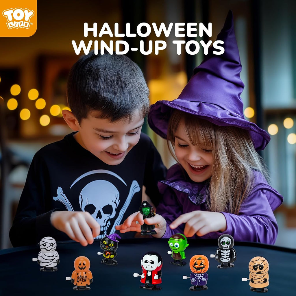 TOY Life 13 piezas de juguetes de cuerda de Halloween, regalos de fiesta de Halloween para niños pequeños, juguetes a granel de Halloween para bolsas de golosinas, rellenos de bolsas de golosinas de