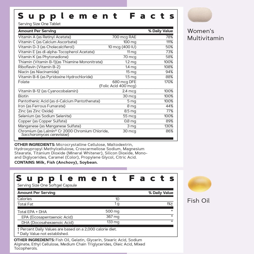 GNC Vitapak 50+ para mujeres, paquete multivitamínico 5 en 1, hormo...