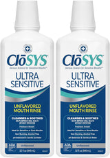 CloSYS Enjuague bucal ultra sensible, 32 onzas (Paquete de 2), no s...