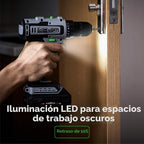 Juego de taladro inalámbrico de 20 V, taladro eléctrico de portabrocas sin llave de 3/8 pulgadas