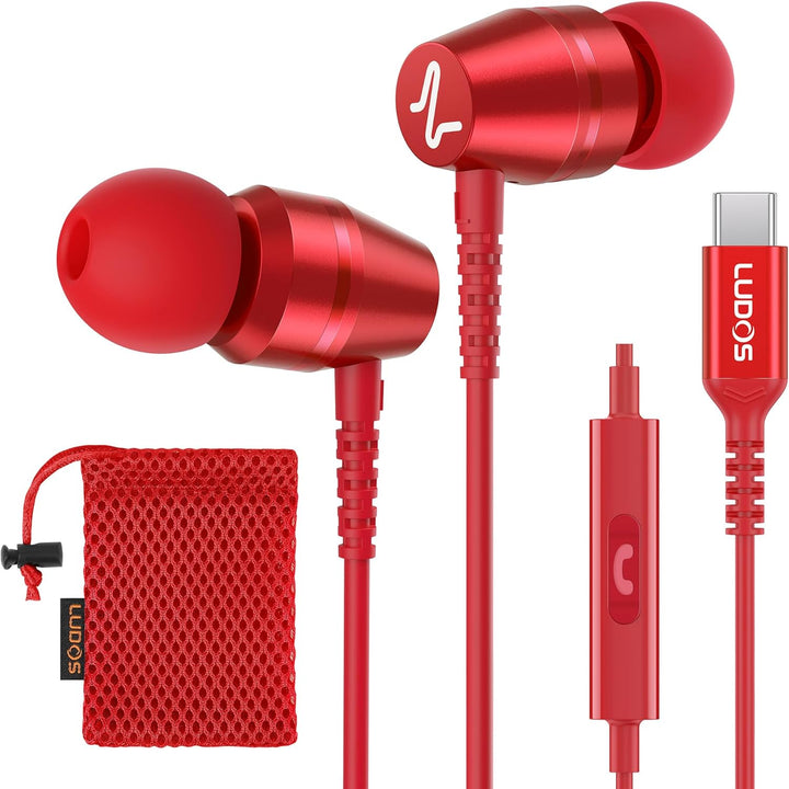 LUDOS OMNITONE - Auriculares USB C para iPhone 16 15 Pro Max Plus i...