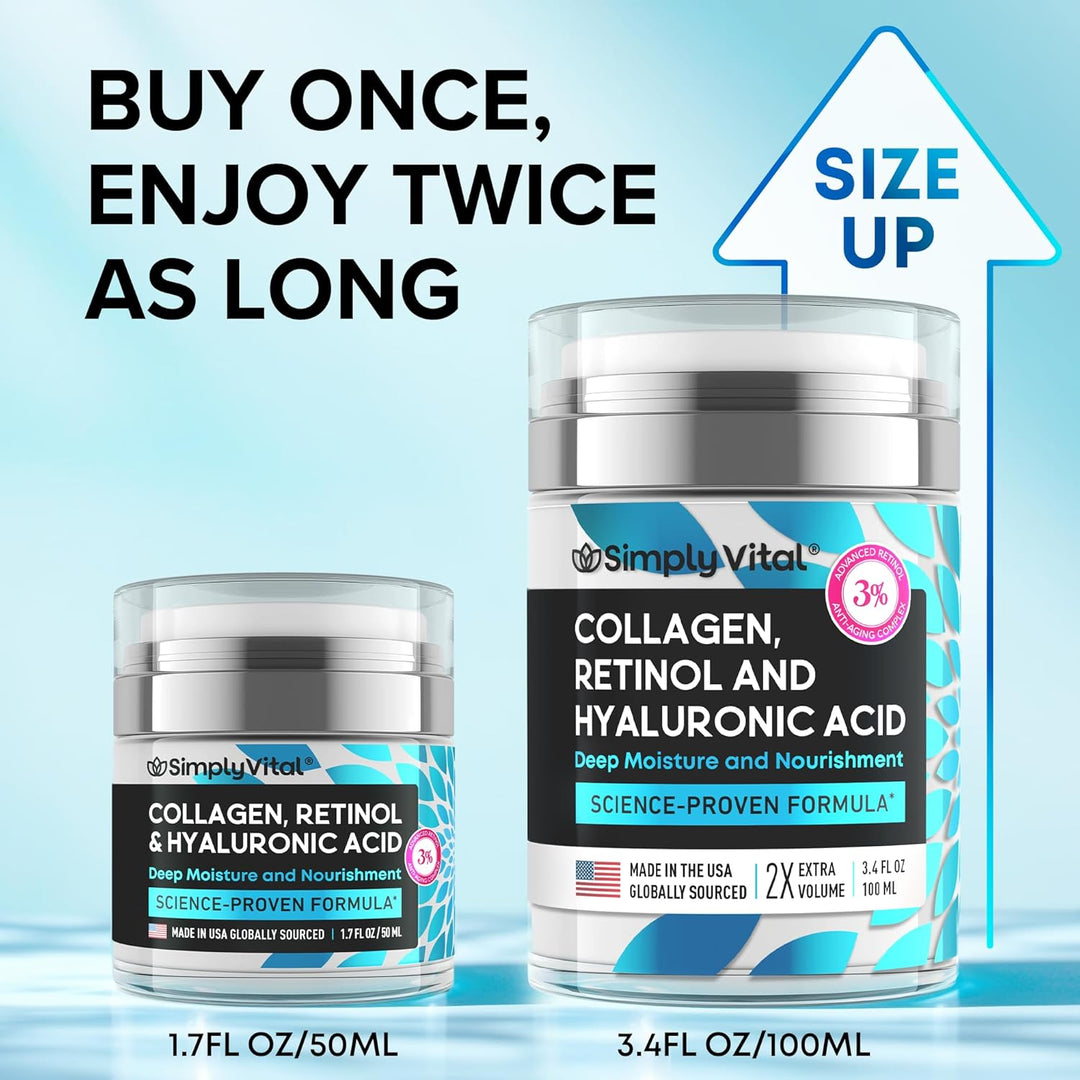 SimplyVital - Crema de colágeno, retinol y ácido hialurónico - Crem...