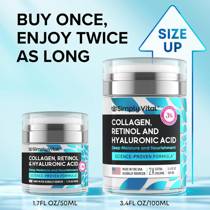 SimplyVital - Crema de colágeno, retinol y ácido hialurónico - Crem...