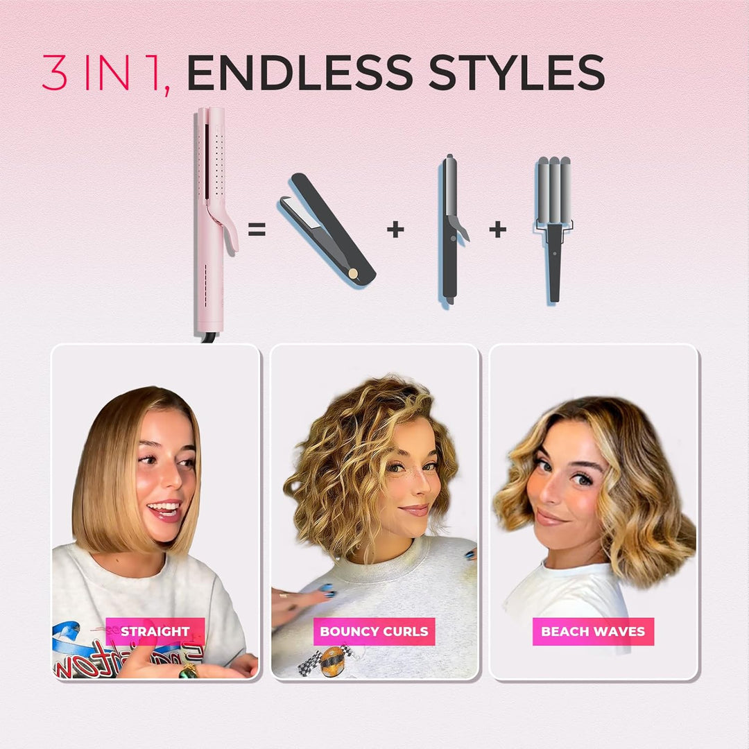 TYMO Airflow 2.0 - Plancha rizadora de pelo 2 en 1, rizador de pelo...
