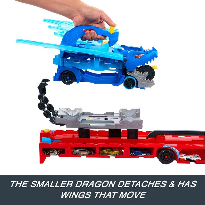 Hot Wheels City Toy Car Track Set Ultimate Dual Dragon